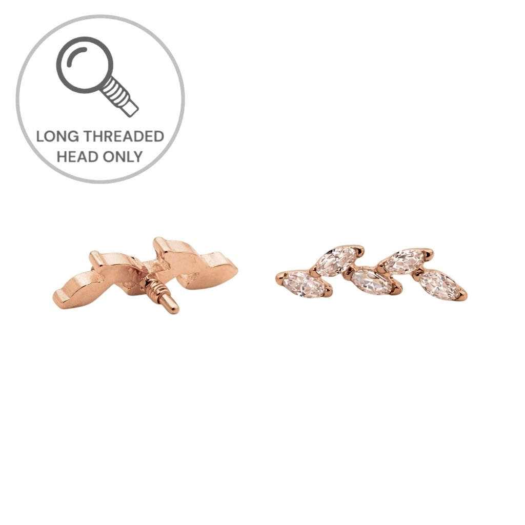 ראש מעוצב- חמש מרקיזות מיניאטוריות במניפה (גודל כולל- 8ממ)