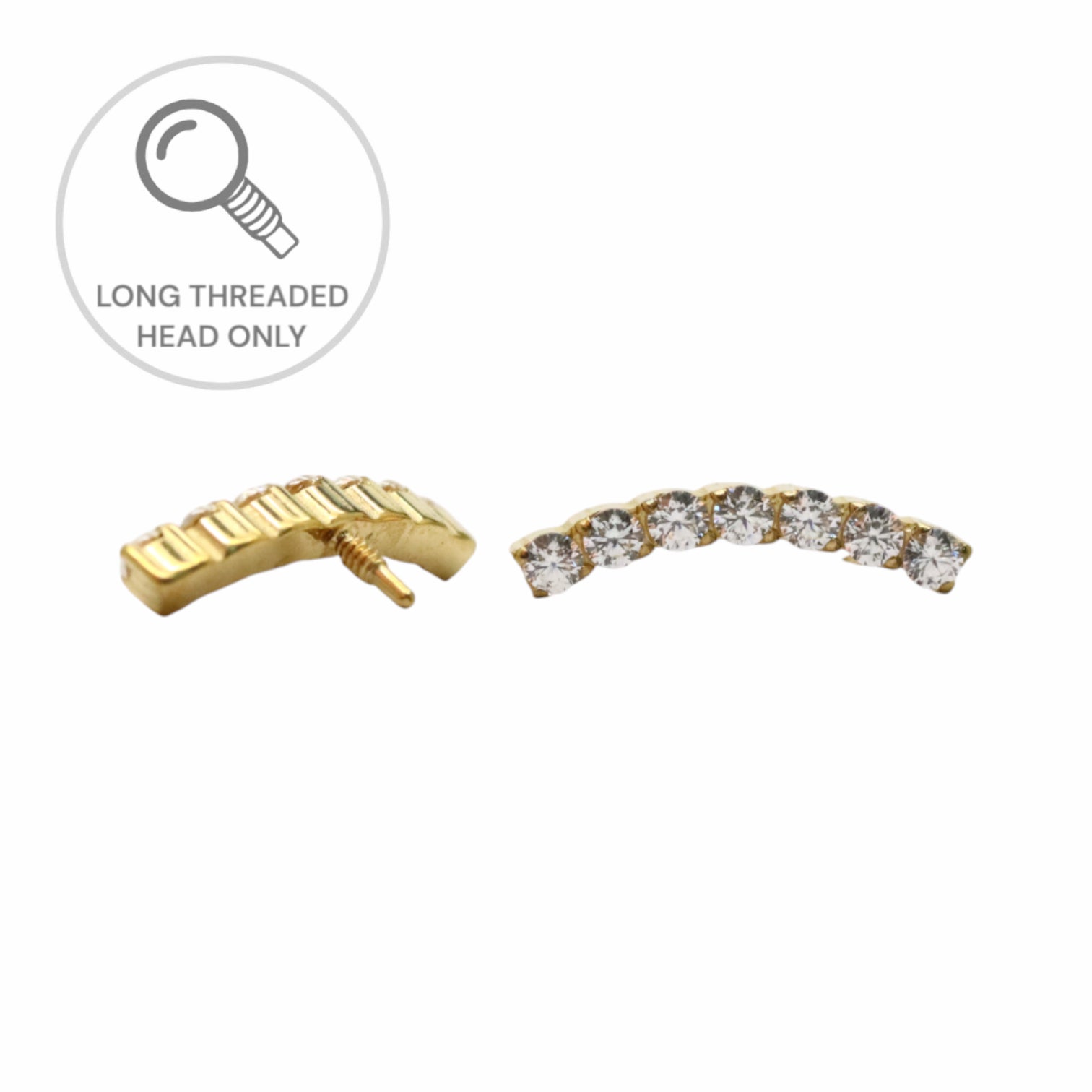 ראש מעוצב- שורת זירקונים- בינוניים