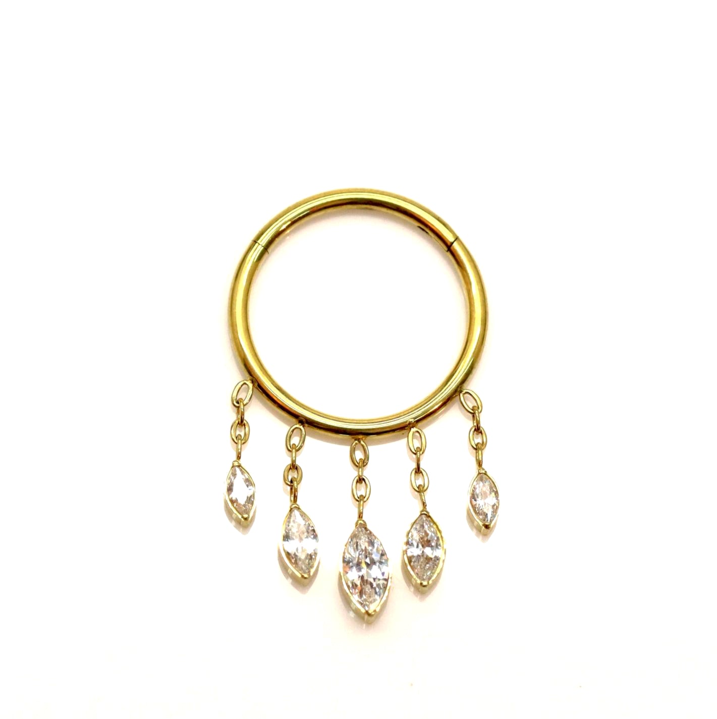 קליקר טיטניום חלק עם צ'ארמים מרקיזות