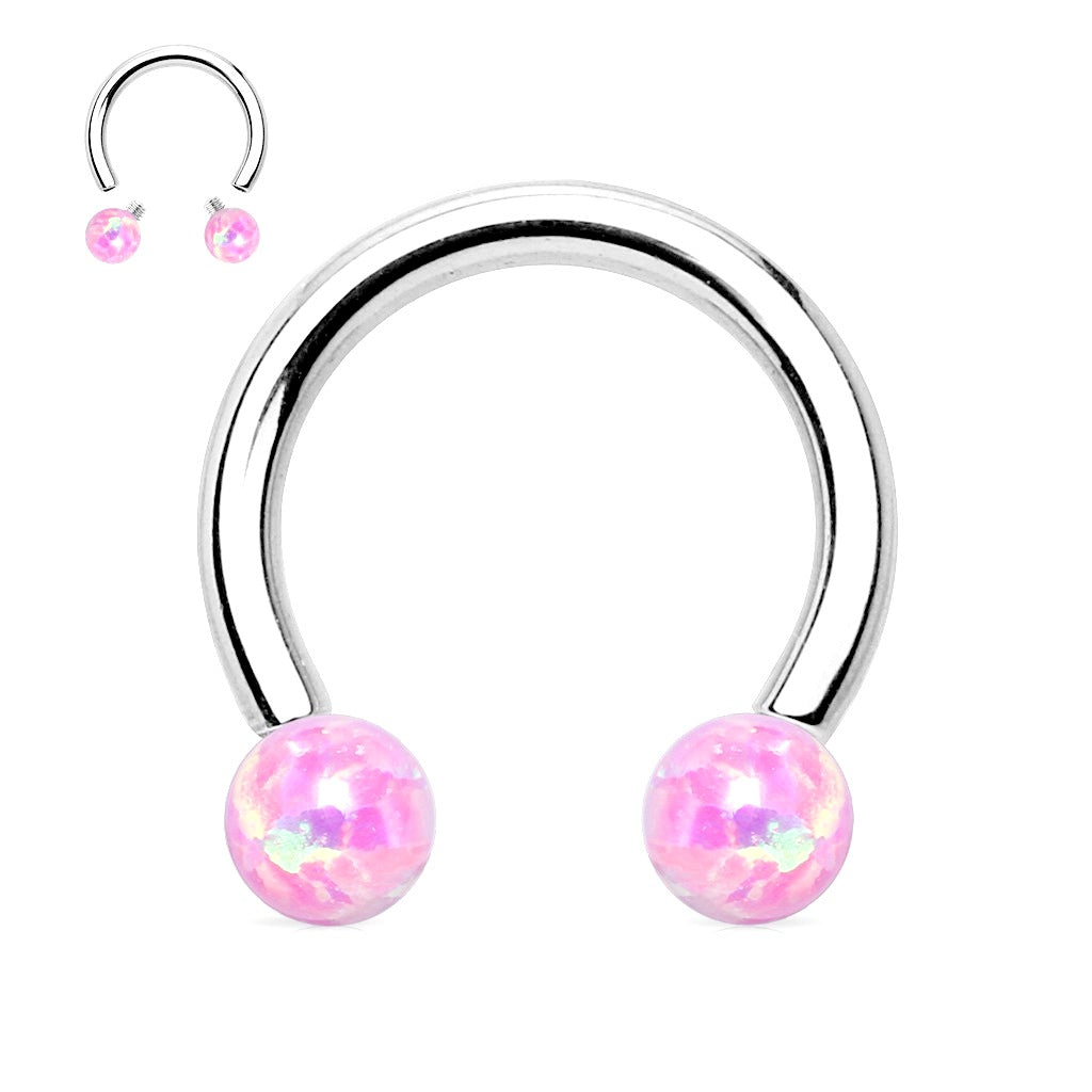 פרסה מתכת רפואית- אופל ורוד