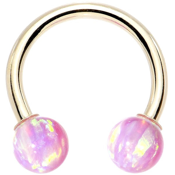 פרסה מתכת רפואית- אופל ורוד