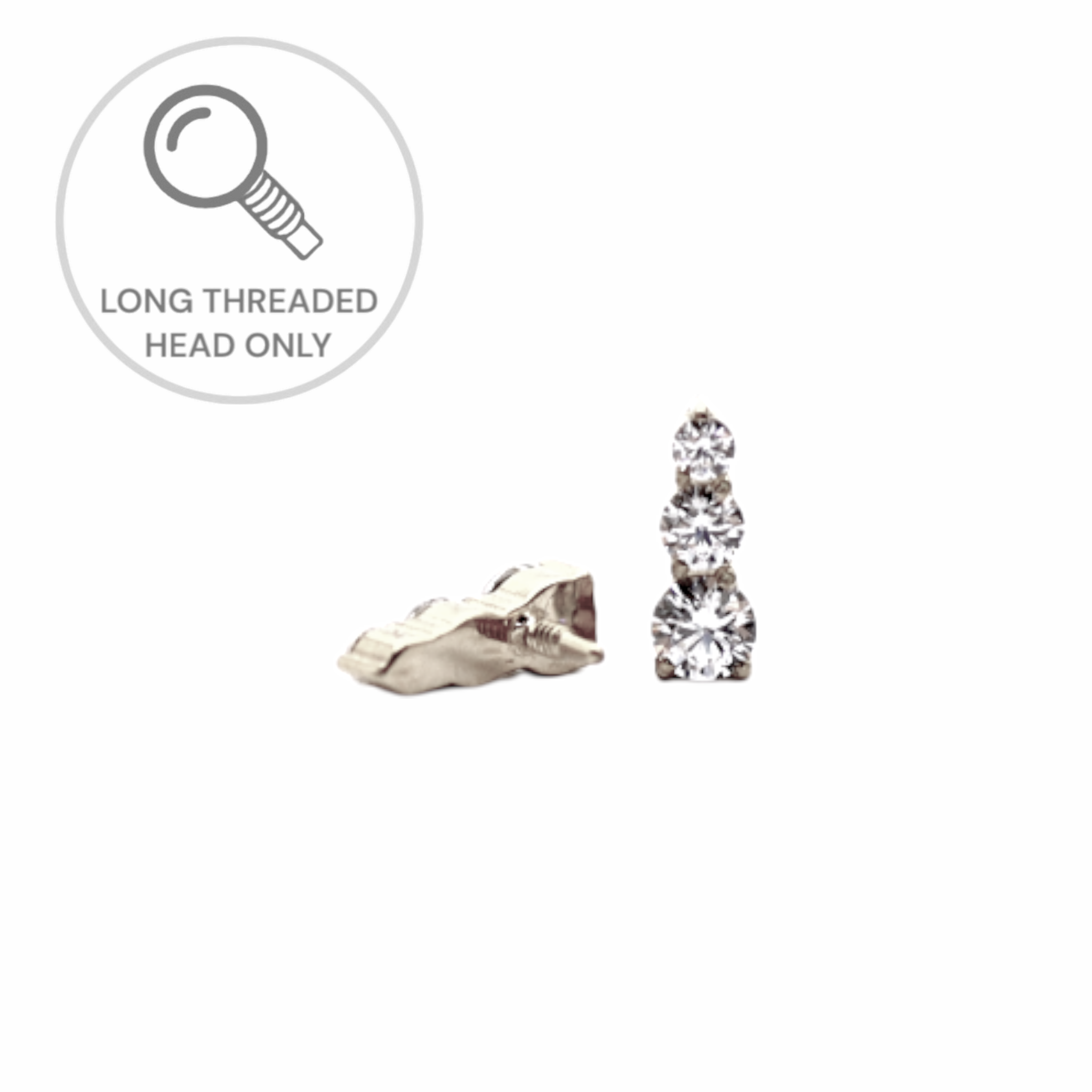 ראש מעוצב- שלושה זירקונים בשורה (1.5,2,2.5)