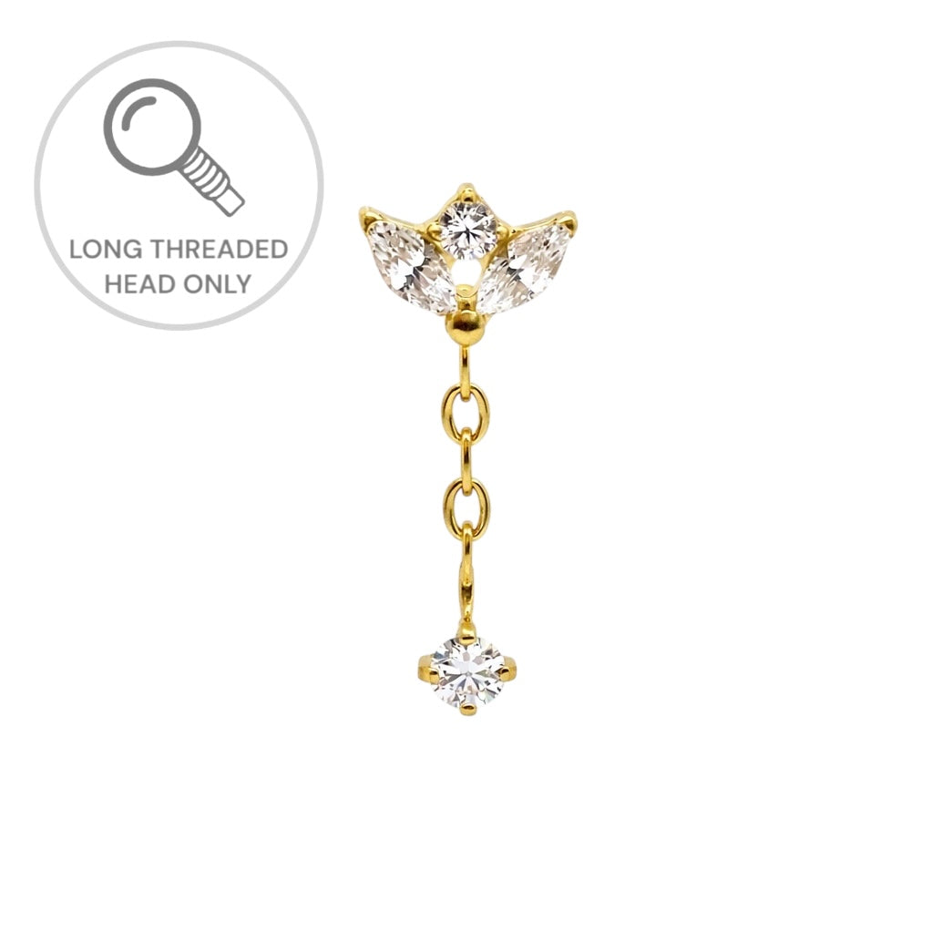 ראאש מעוצב- שתי מרקיזות עם זירקון וצ'ארם זירקון