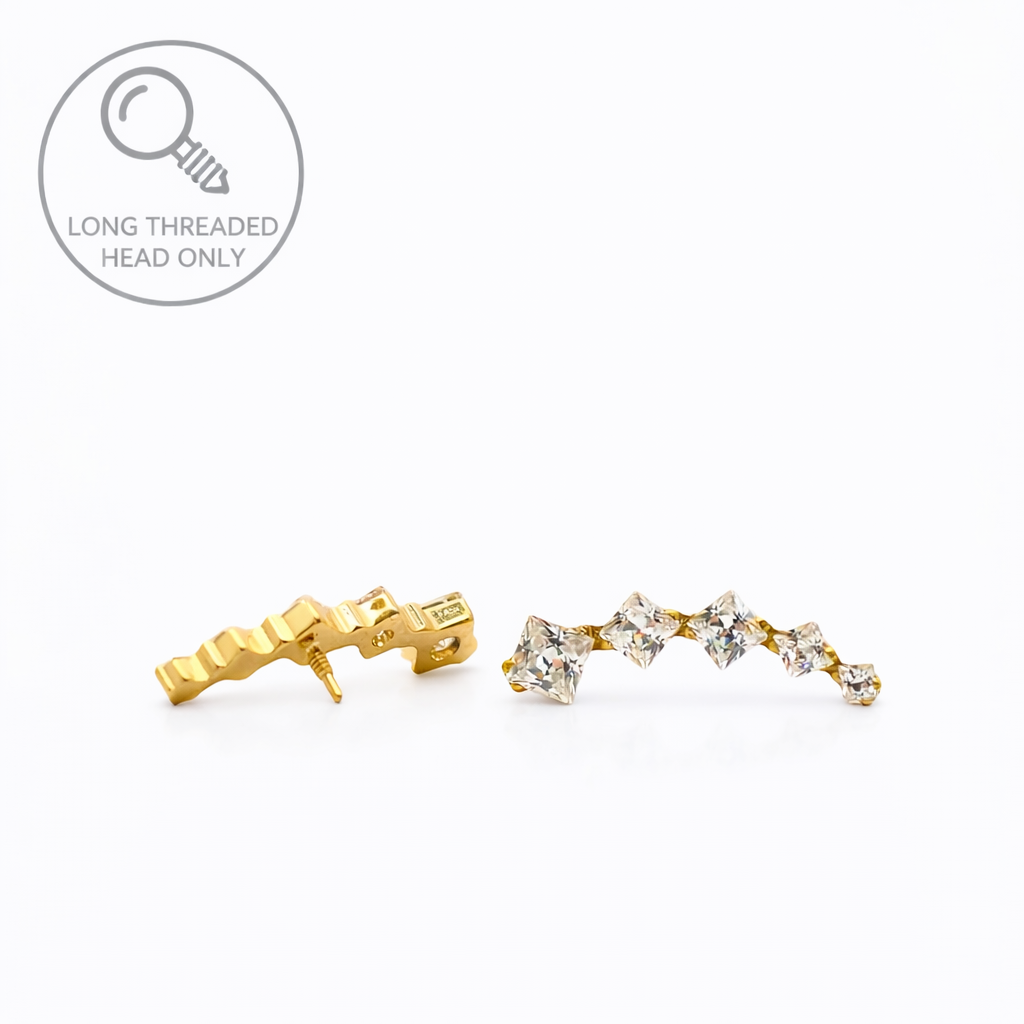 ראש מעוצב- חמישה ריבועים בגדלים שונים (גודל כולל 1.8ס"מ)