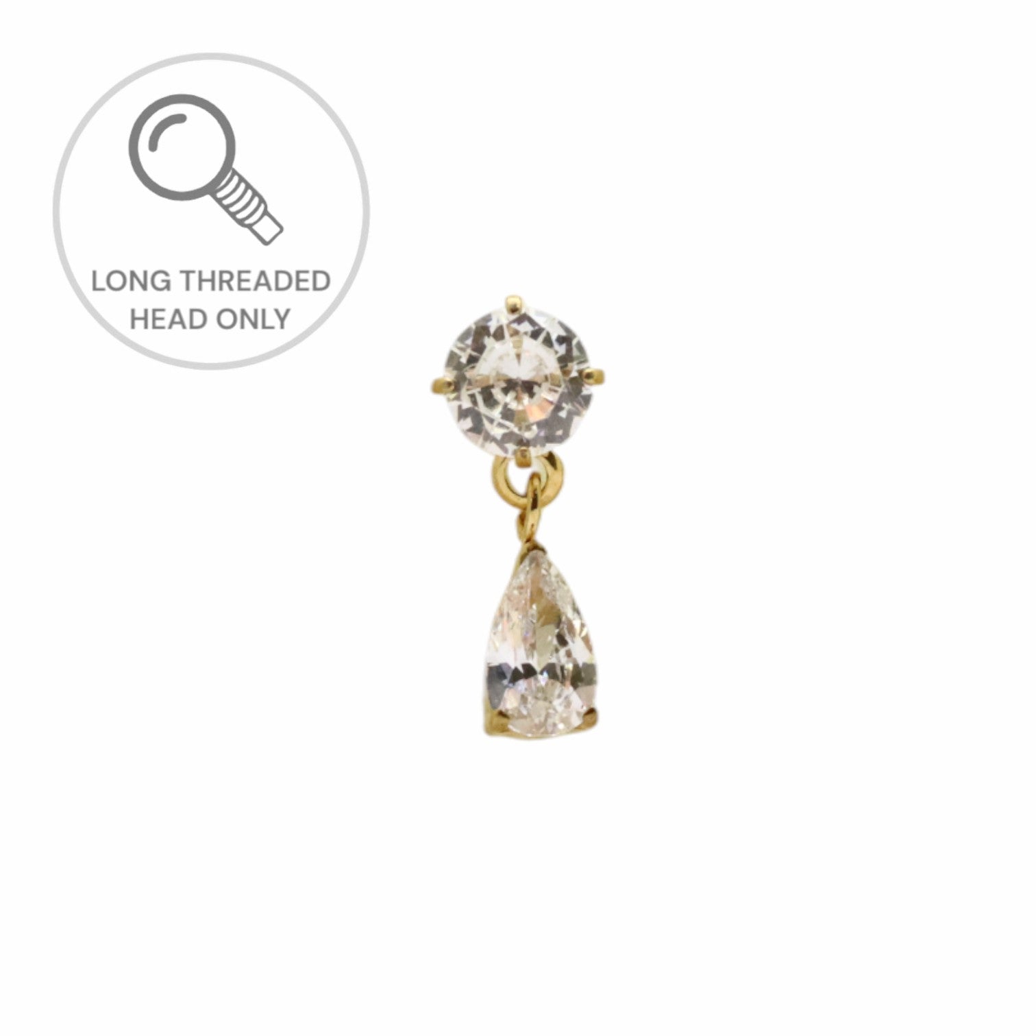 ראש מעוצב-זירקון 4ממ עם צ'ארם טיפה