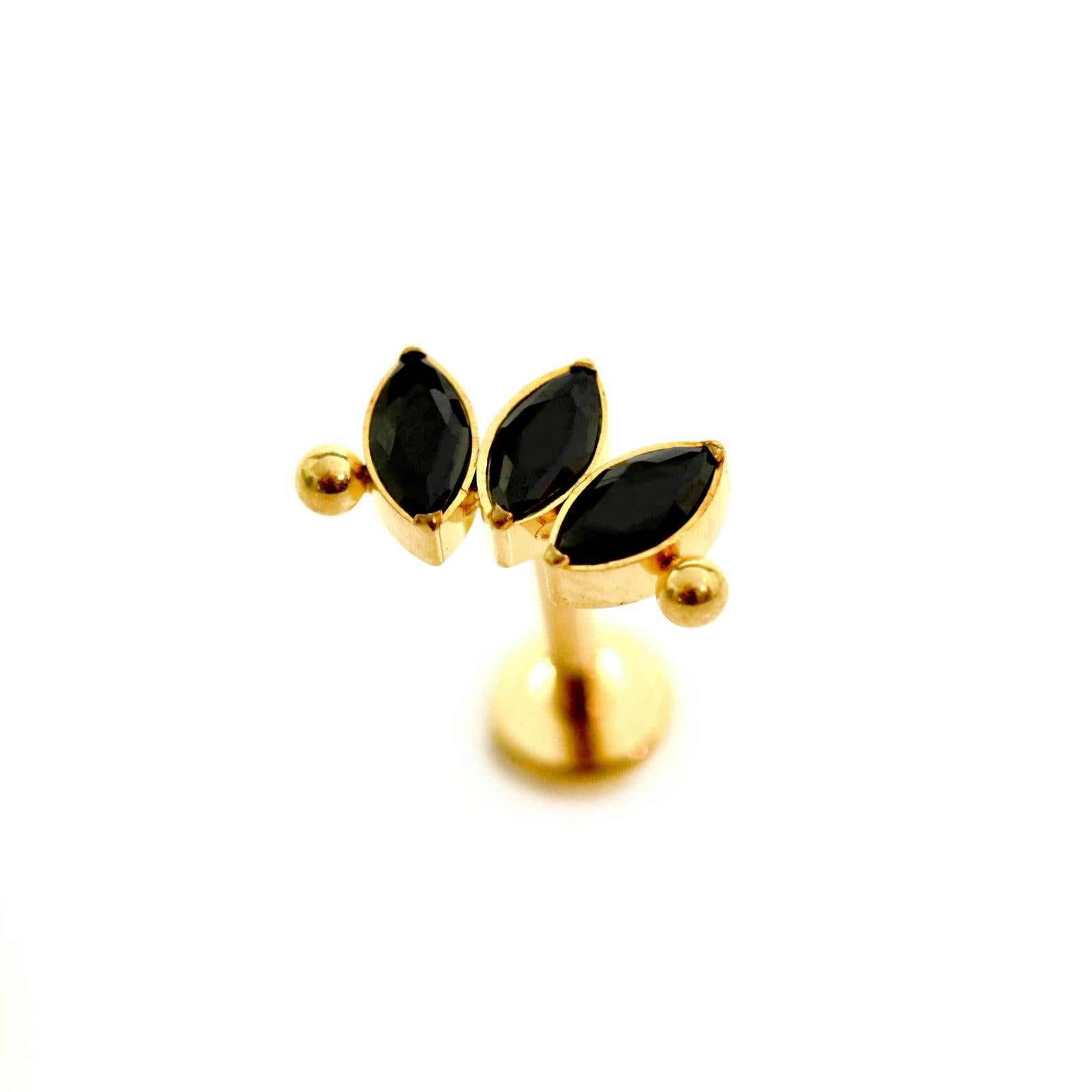 1.2*8  לברט לוטוס שחור בעיטור נקודה מכל צד