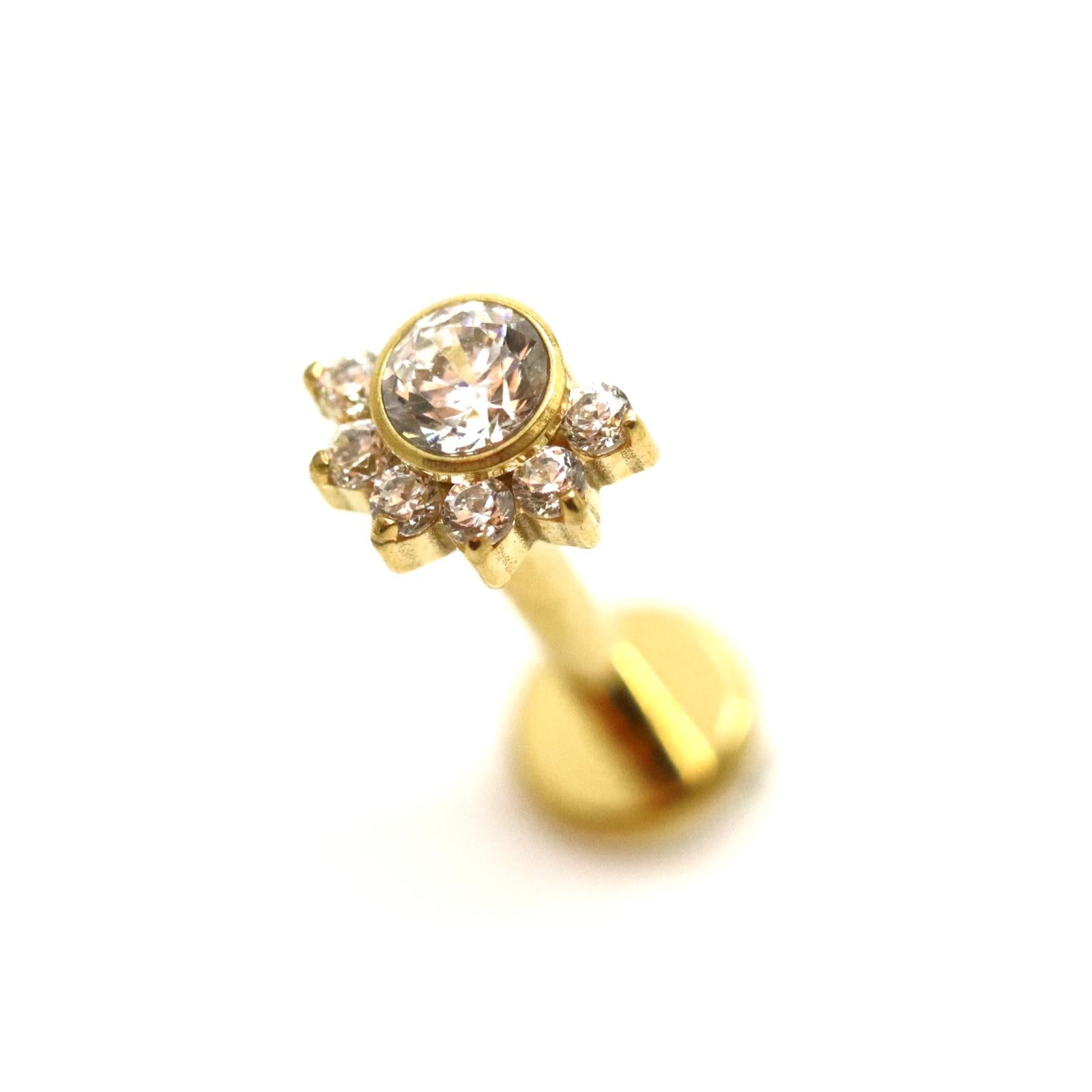 1.2*8 לברט זירקון ועיטור זירקונים קטנים בחצי עיגול