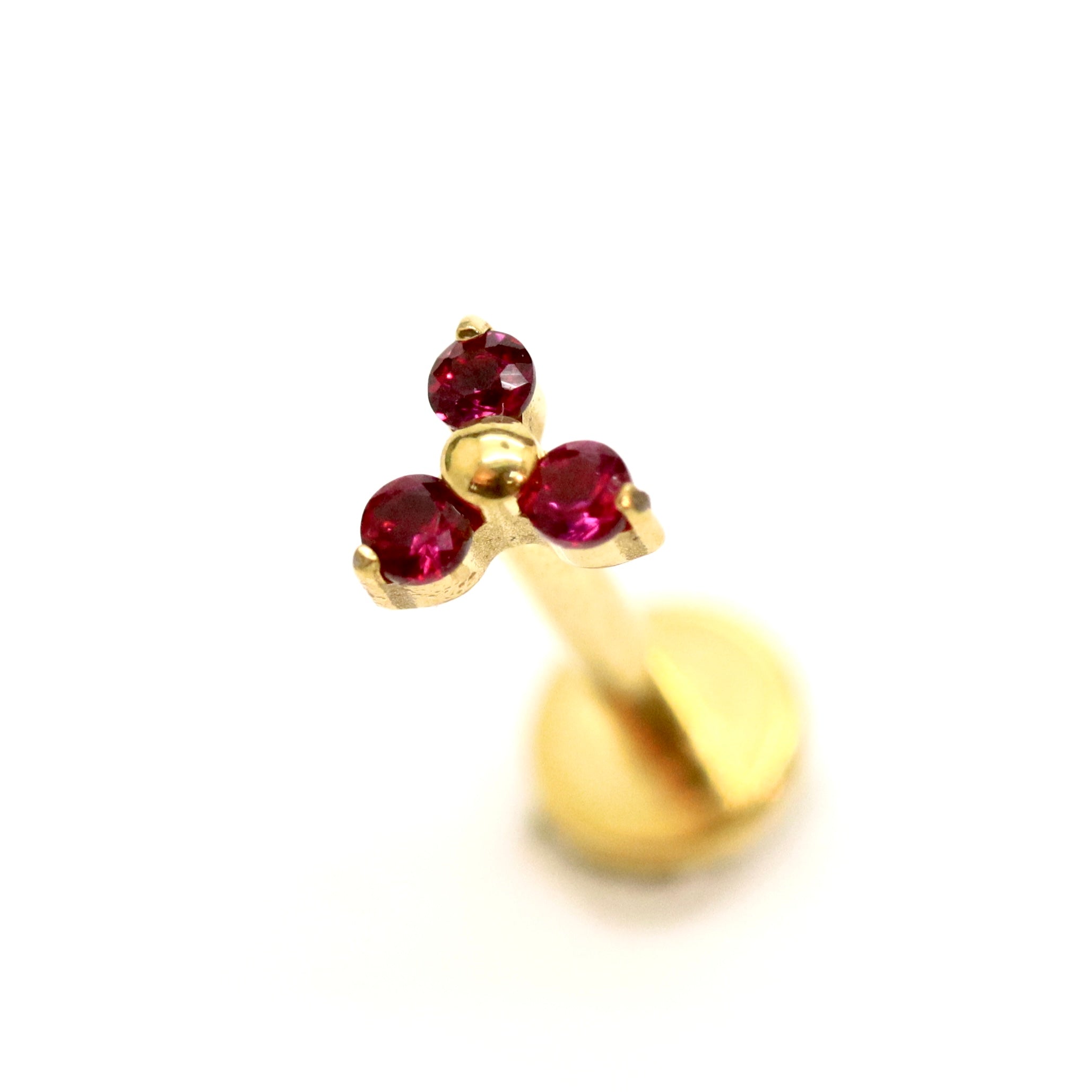 1.2*8  לברט שלושה זירקונים בינוניים במשולש- שלושה צבעים בחבילה (2ממ)