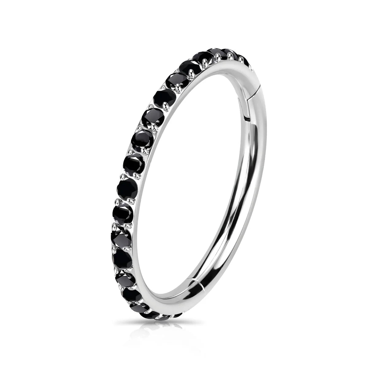 קליקר טיטניום שורה עדינה בשיבוץ שחור