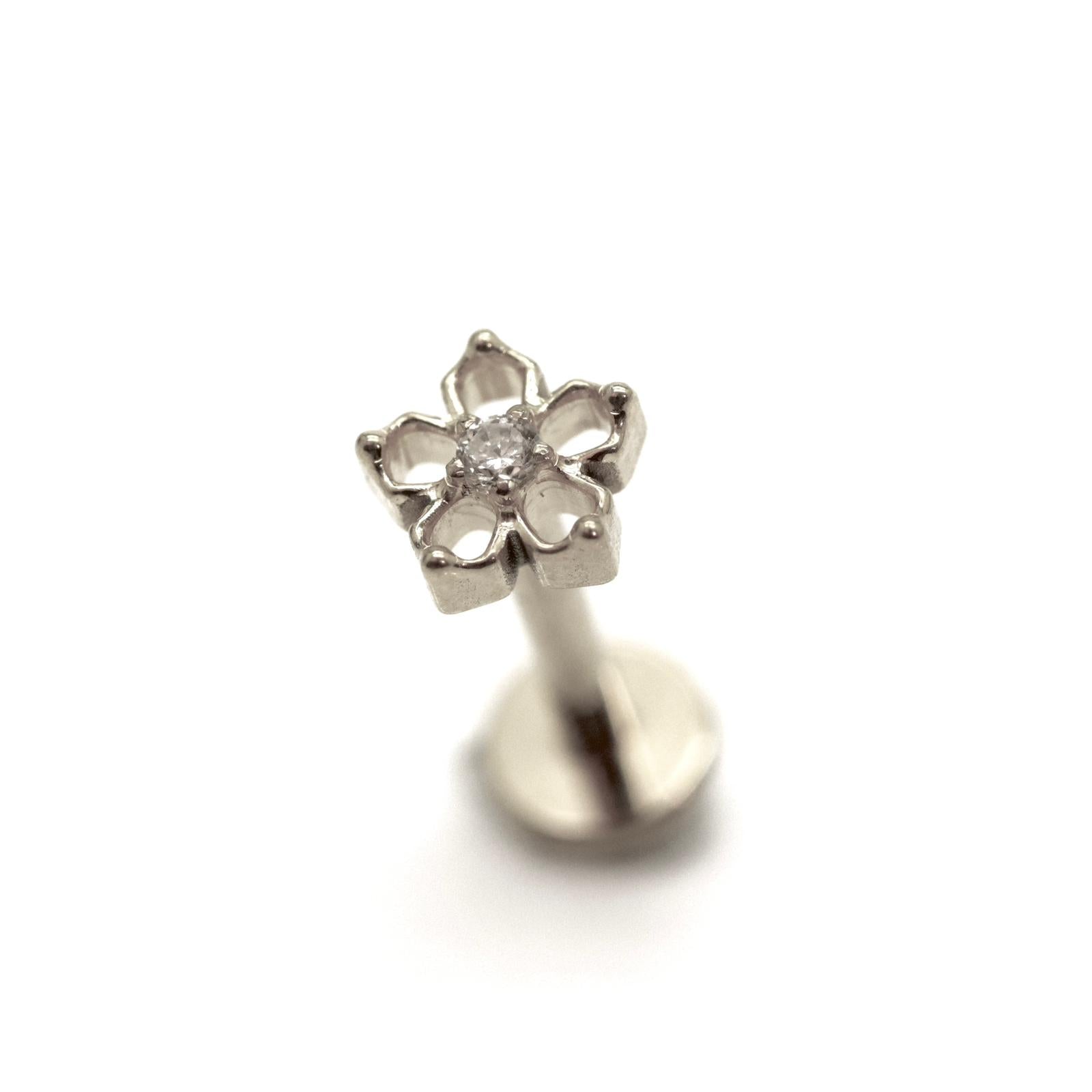 1.2*8 לברט פרח חלול וזירקון קטן- 4ממ