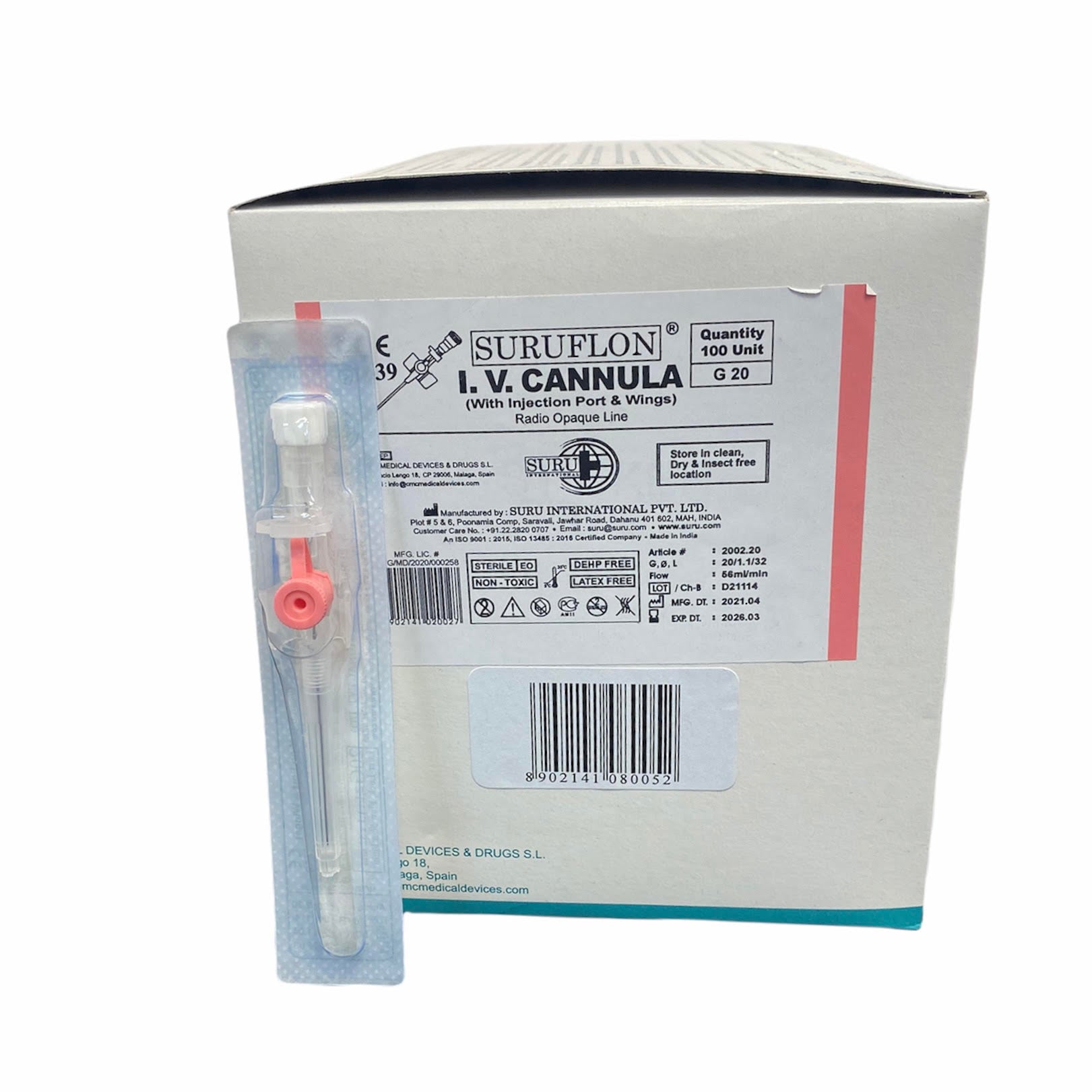 מחטים סורו 20- ורוד