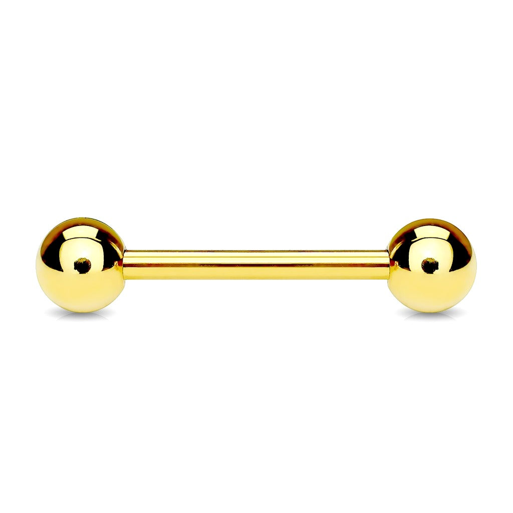 ברבל טיטיניום הברגה רגילה ציפוי זהב