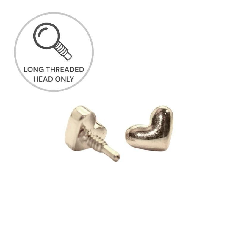 1.2*8  ראש מעוצב לב מניאטורי ללא שיבוץ (3ממ)