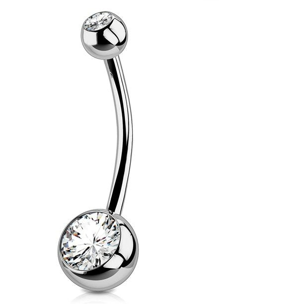 טבור טיטניום קלאסי כדורים קטנים 6*4*10*1.6