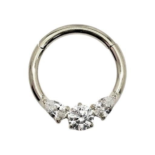 קליקר טיטניום שתי טיפות וזירקון מרכזי 1.2*9