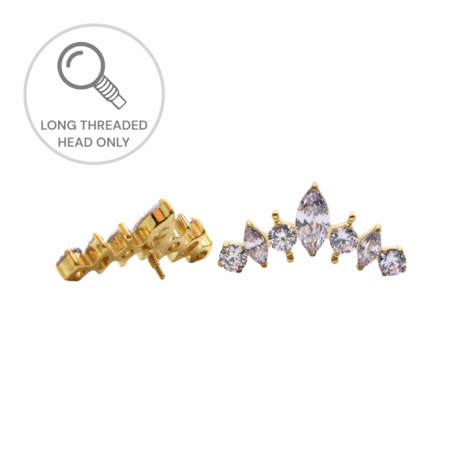 ראש מעוצב- מרקיזות וזירקונים- סגול בהיר (גודל כולל 1.7סמ)