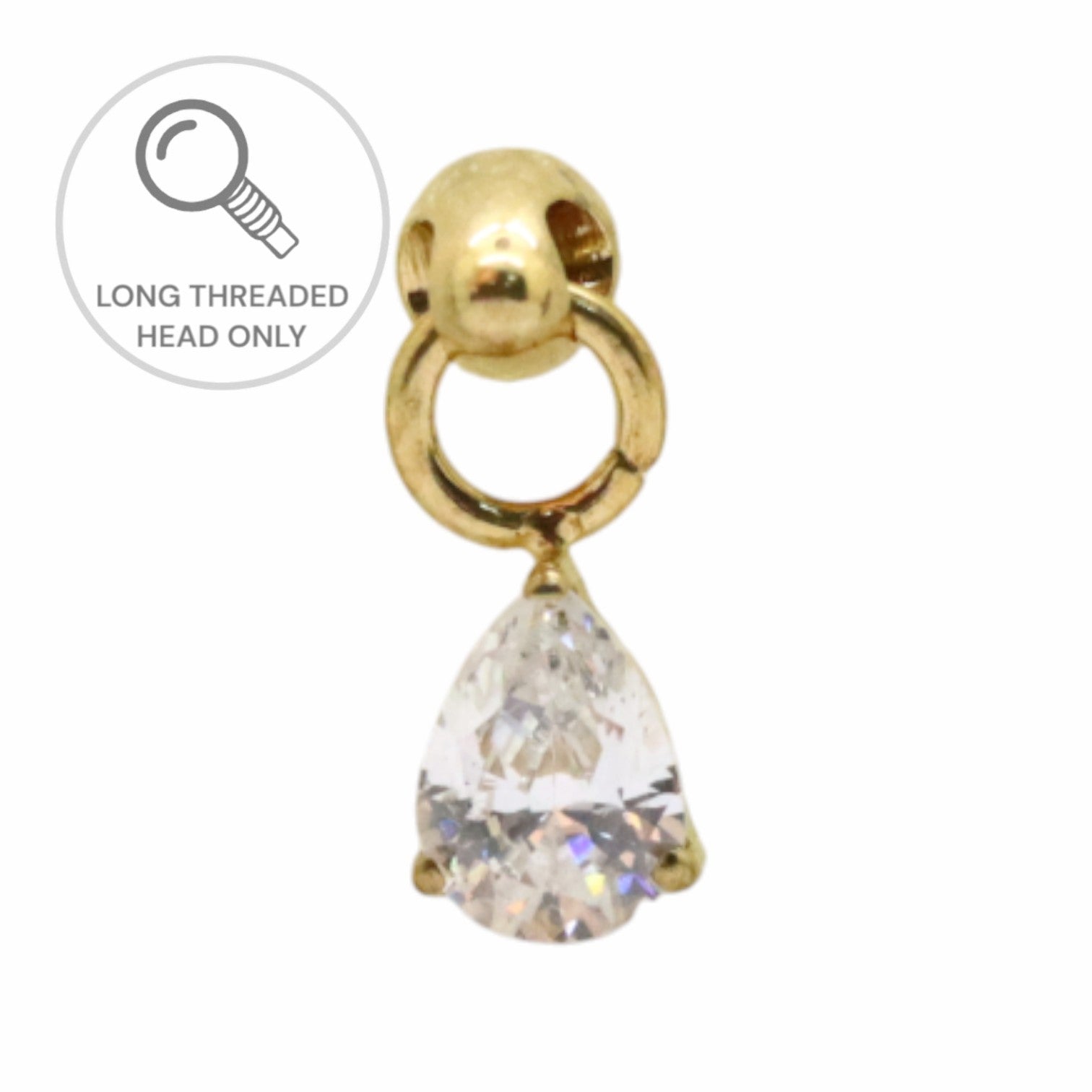 ראש מעוצב- טיפה תלויה 3ממ