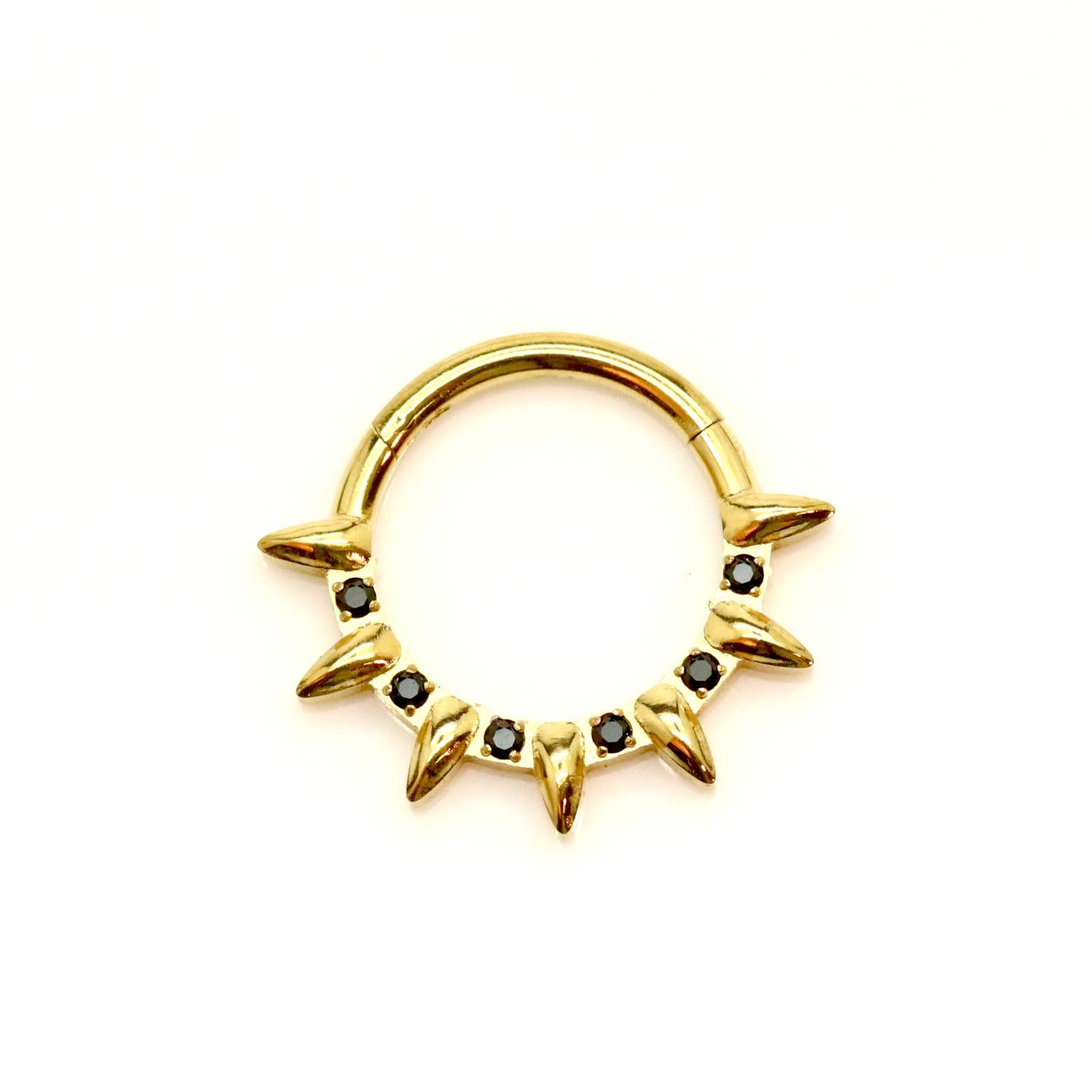 קליקר טיטניום ניטים וזירקונים שחורים 9*1.2