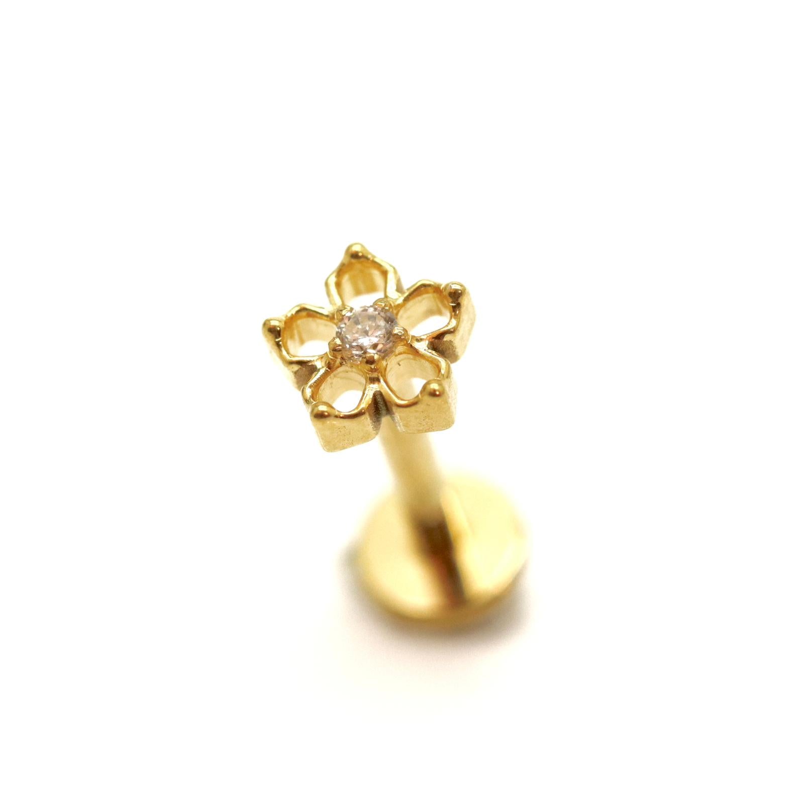 1.2*8 לברט פרח חלול וזירקון קטן- 4ממ