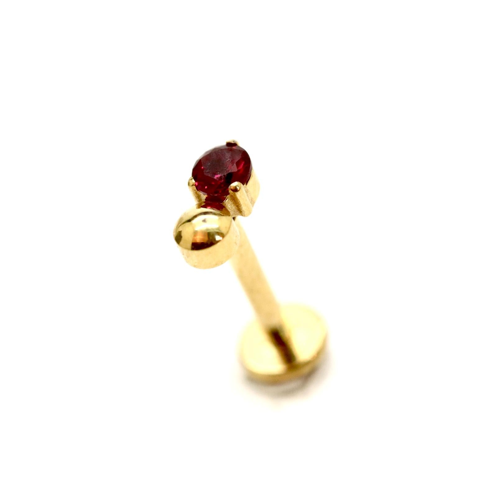 1.2*8 לברט זירקון 2.5ממ ונקודה- צבע רובי