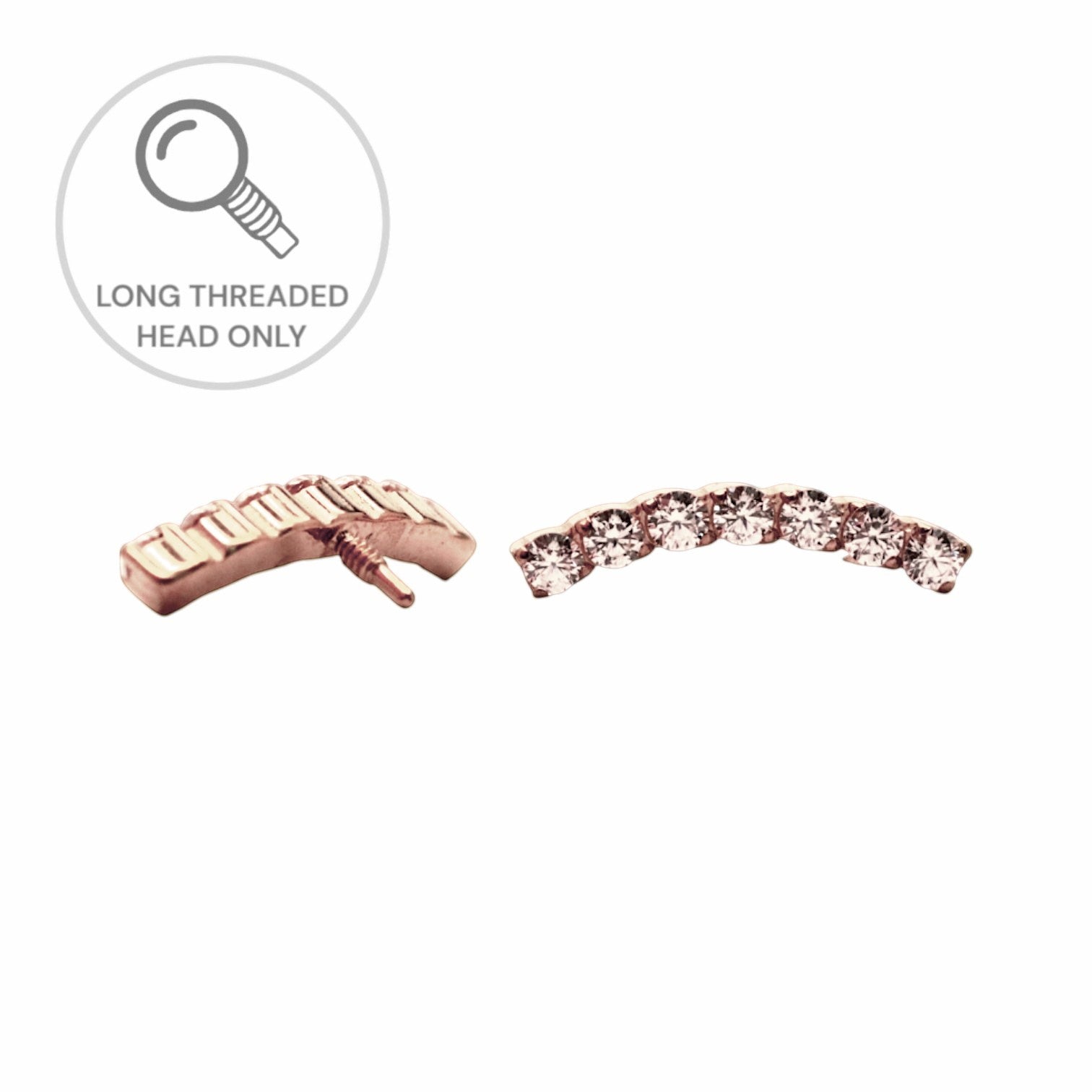 ראש מעוצב- שורת זירקונים- בינוניים