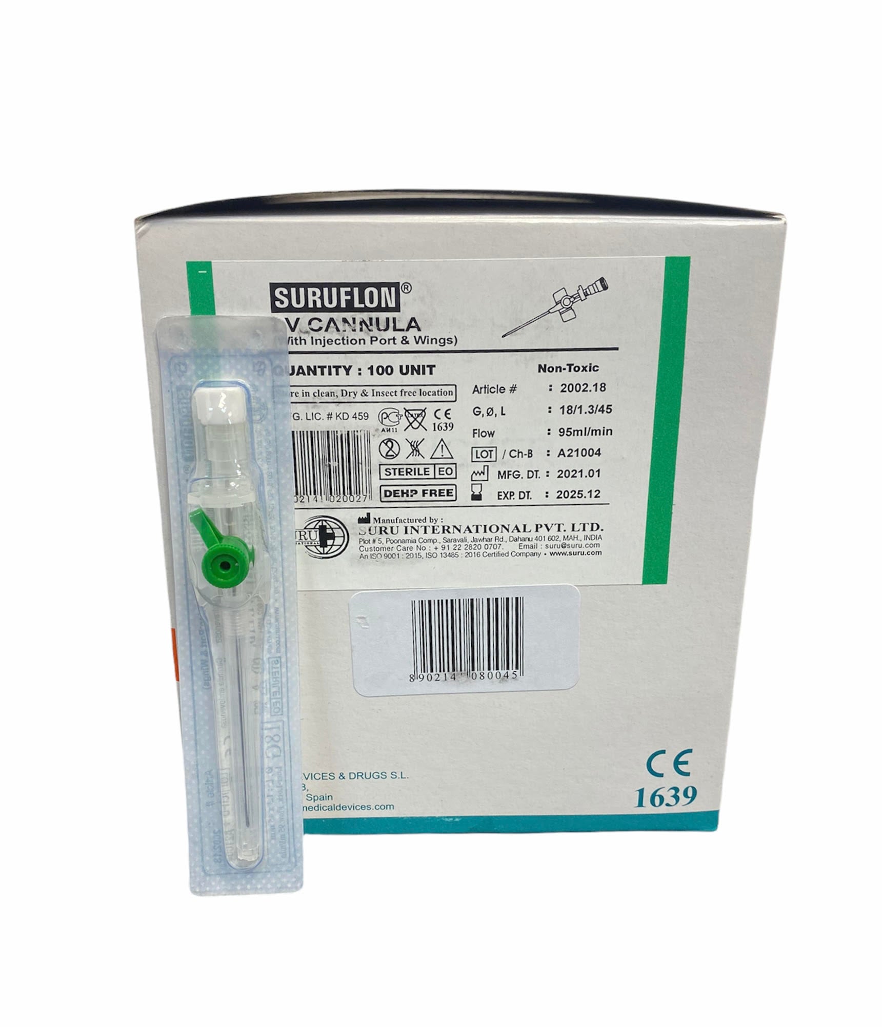 מחטים סורו 18- ירוק