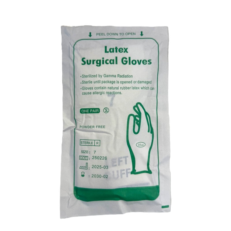 כפפות מנתחים סטריליות מלטקס