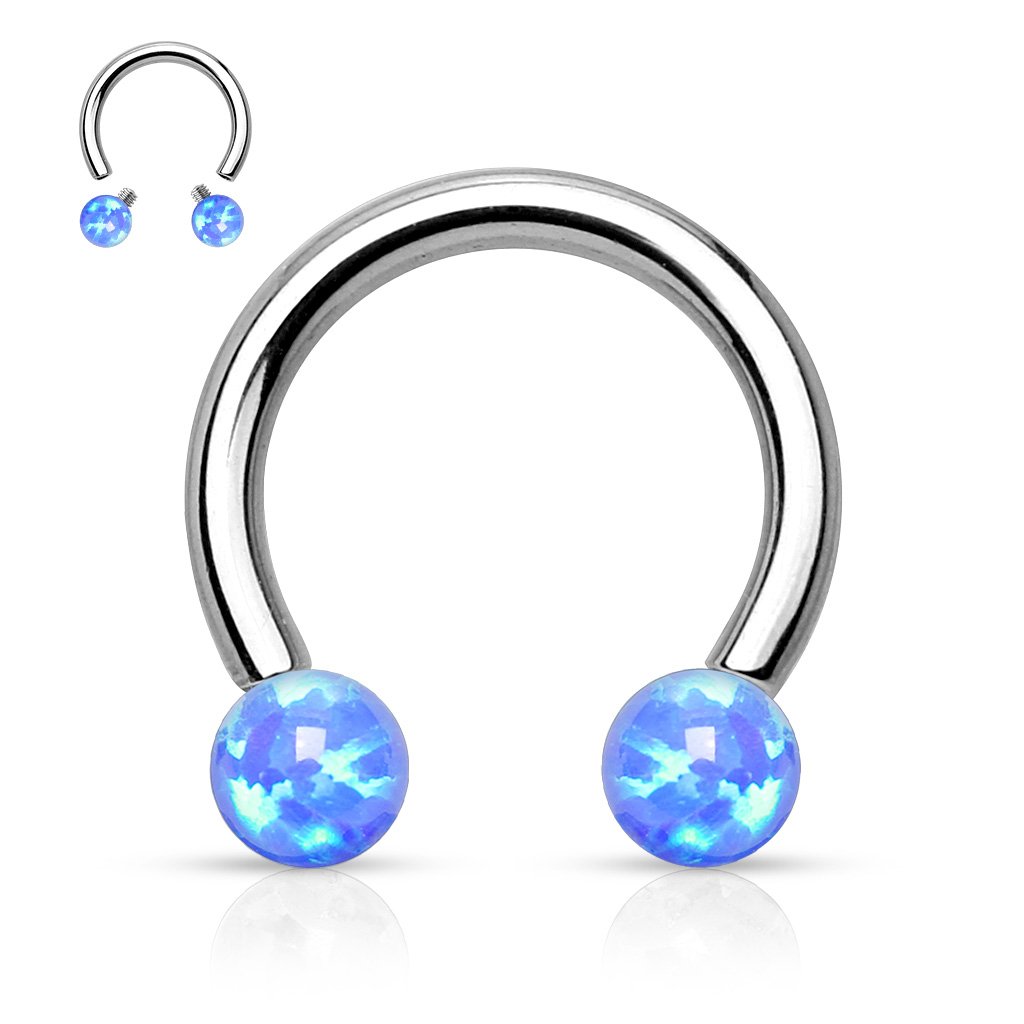 פרסה מתכת רפואית- אופל כחול