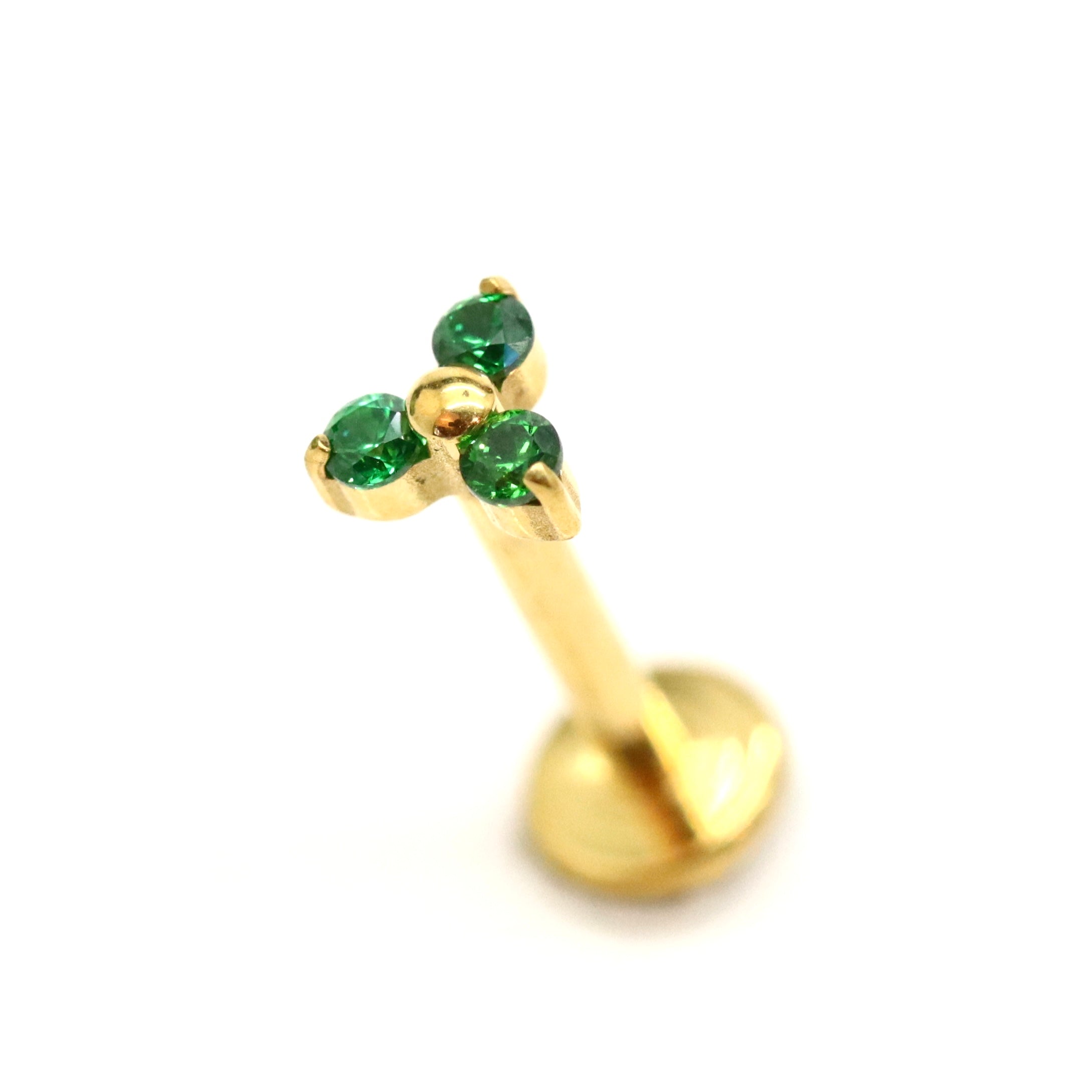 1.2*8  לברט שלושה זירקונים בינוניים במשולש- שלושה צבעים בחבילה (2ממ)