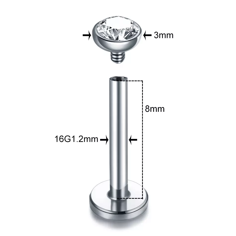 לברט טיטניום הברגה פנימית עם זירקון