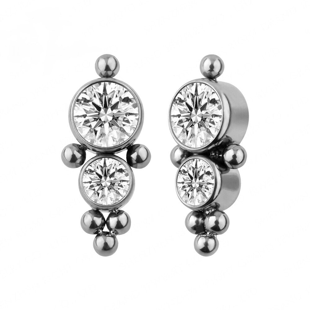 לברט טיטניום הברגה פנימית שני זירקונים ונקודות 8*1.2
