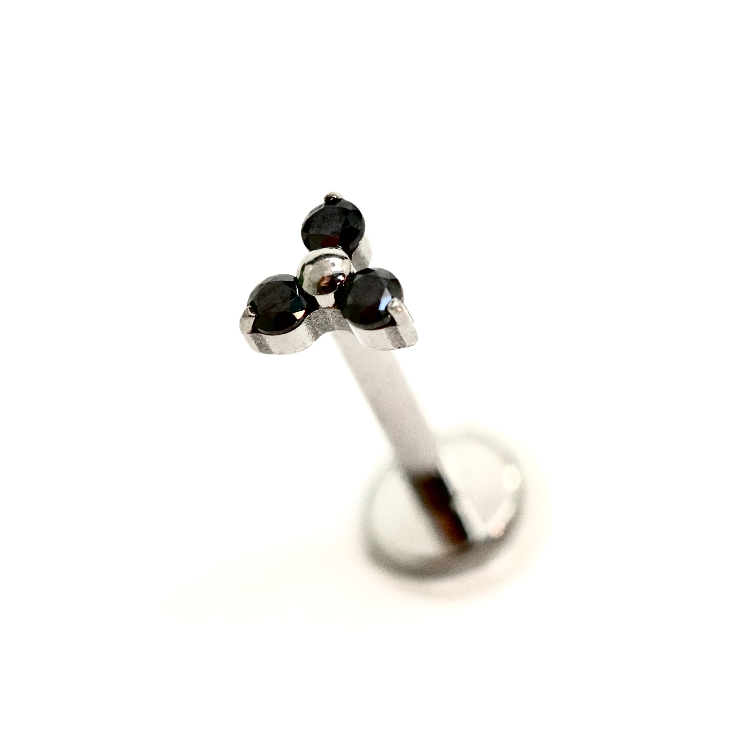 1.2*8  לברט שלושה זירקונים בינוניים במשולש- שלושה צבעים בחבילה (2ממ)