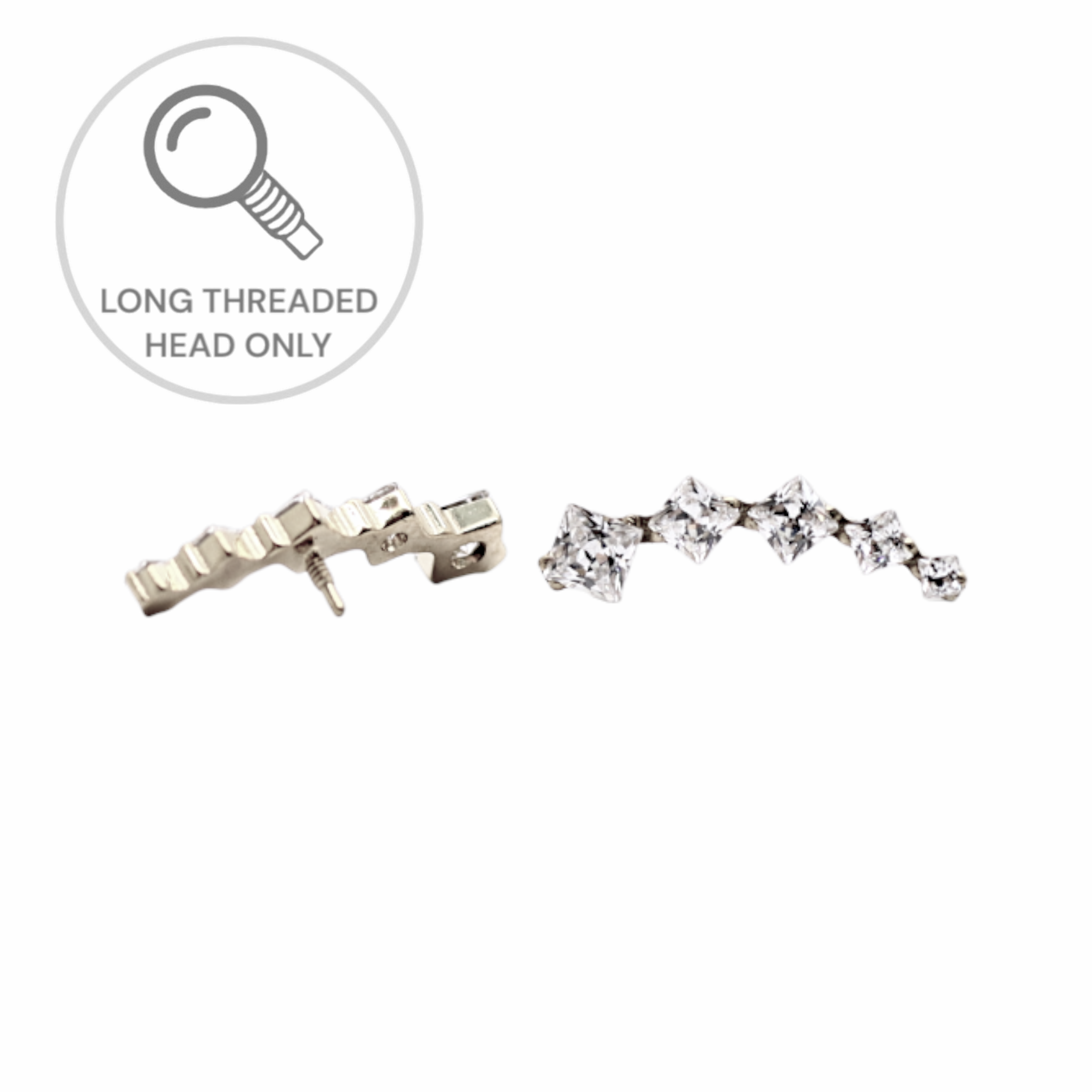 ראש מעוצב- חמישה ריבועים בגדלים שונים (גודל כולל 1.8ס"מ)