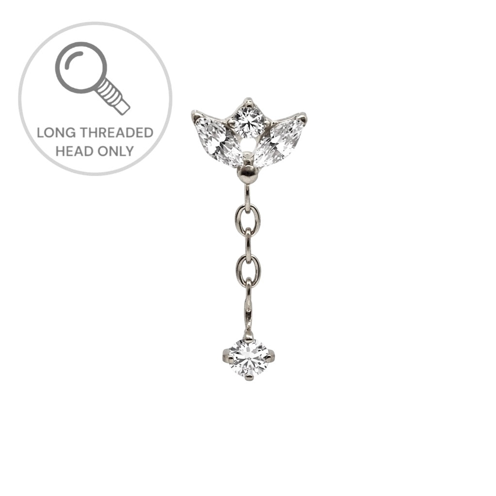 ראאש מעוצב- שתי מרקיזות עם זירקון וצ'ארם זירקון